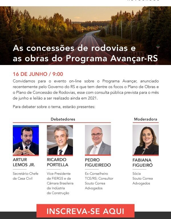 WEBINAR – As concessões de rodovias e as obras do Programa Avançar-RS