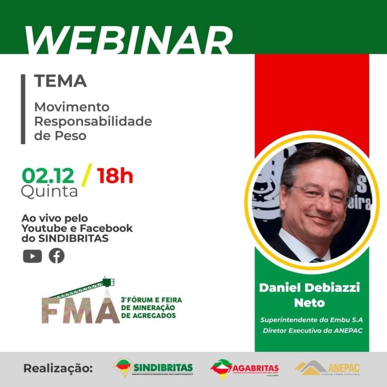 WEBINAR FMA hoje 02/12/2021 ás 18h – Movimento Responsabilidade de Peso