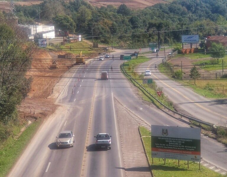 Avanço das obras da alça de Caxias exigem atenção dos motoristas na Serra